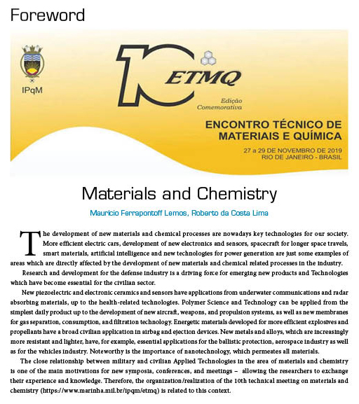 10o ENCONTRO TÉCNICO DE MATERIAIS E QUÍMICA